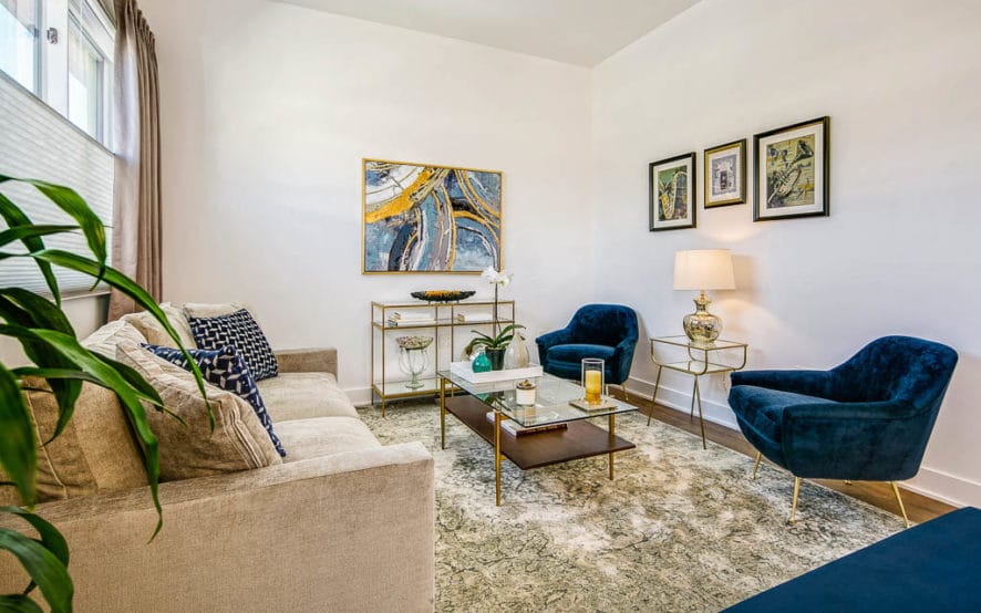 West Grove Pasadena condominiums, 125 Hurlbut Street - Living Room