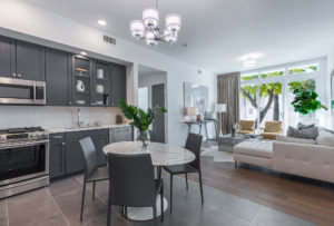 West Grove Pasadena condominiums, 125 Hurlbut Street - kitchen and living room
